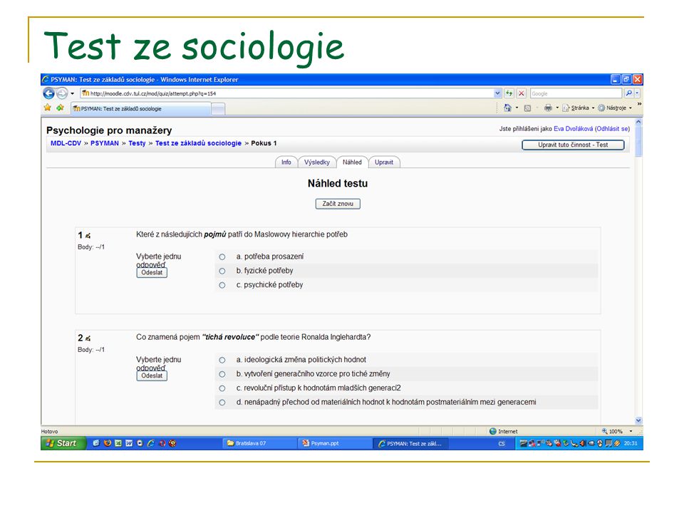 Test ze sociologie