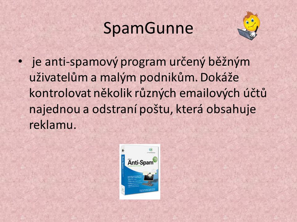 SpamGunne je anti-spamový program určený běžným uživatelům a malým podnikům.