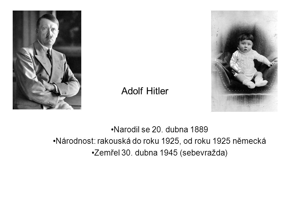 Adolf Hitler Narodil se 20.
