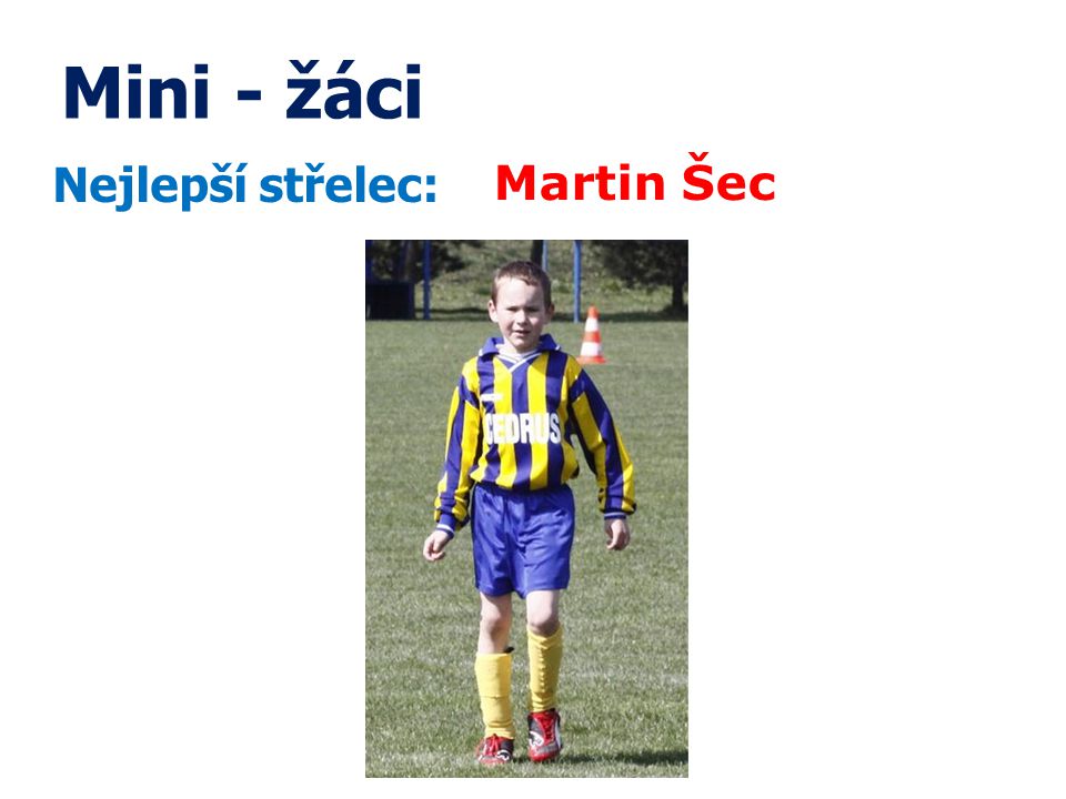 Mini - žáci Nejlepší střelec: Martin Šec