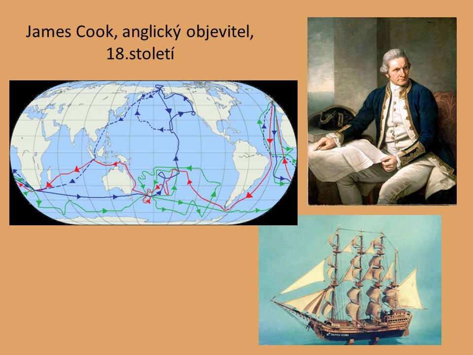 James Cook, anglický objevitel, 18.století