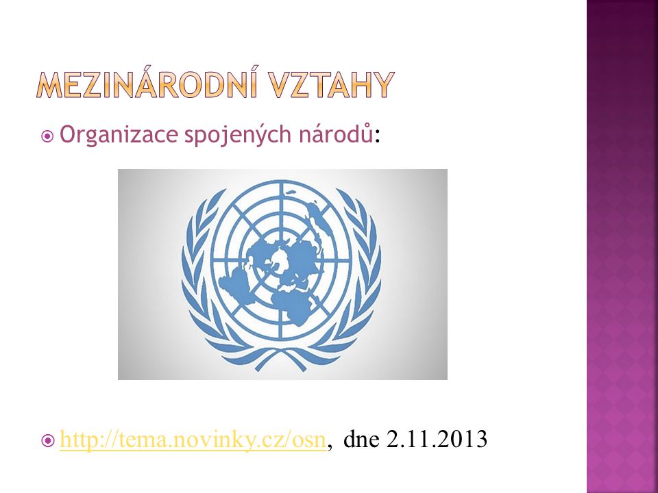  Organizace spojených národů:    dne