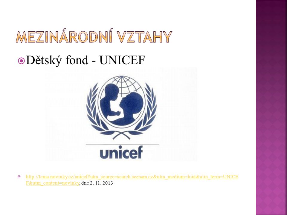  Dětský fond - UNICEF    F&utm_content=novinky, dne 2.