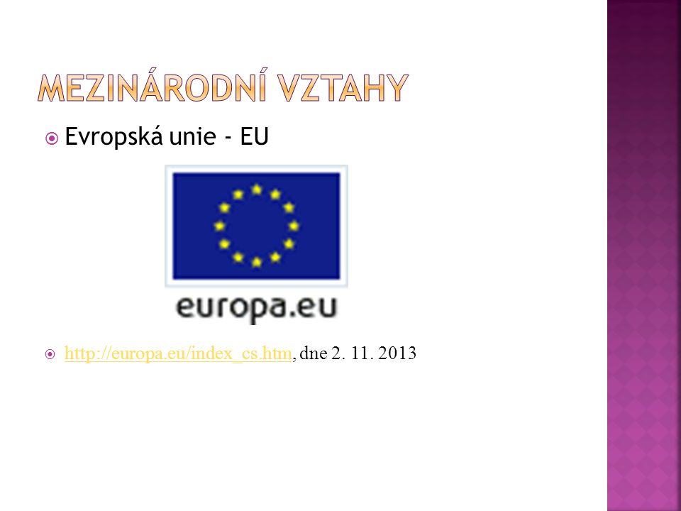  Evropská unie - EU    dne