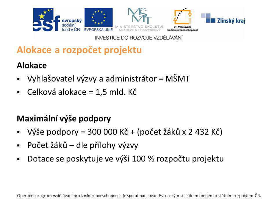 Operační program Vzdělávání pro konkurenceschopnost je spolufinancován Evropským sociálním fondem a státním rozpočtem ČR.