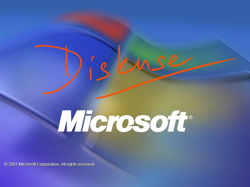 © 2001 Microsoft Corporation. All rights reserved.