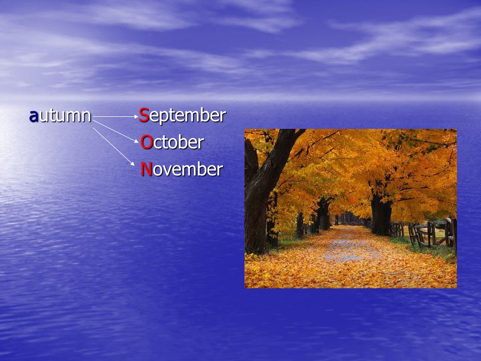 autumn September October November