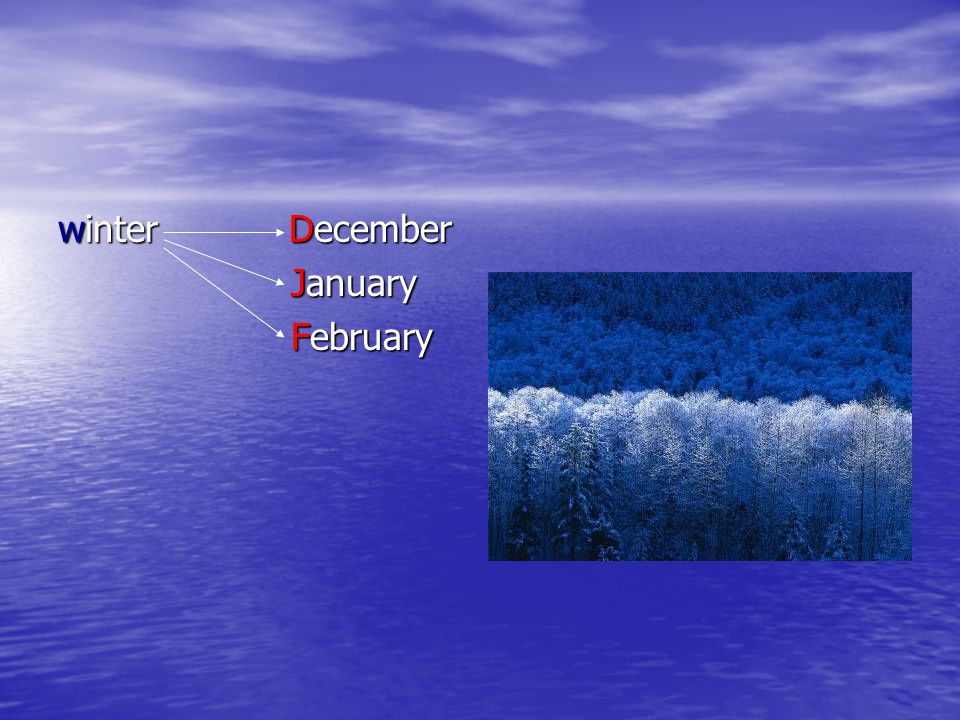 winter December January February