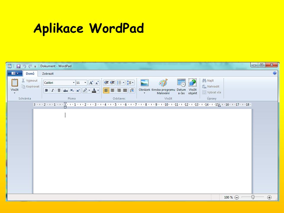 Aplikace WordPad