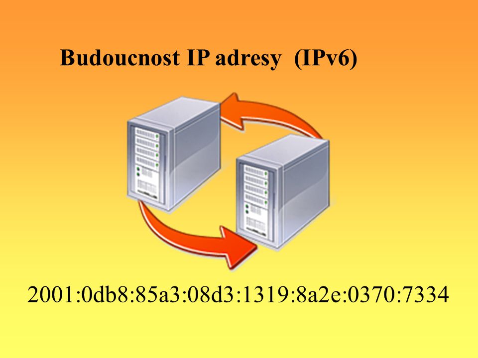 2001:0db8:85a3:08d3:1319:8a2e:0370:7334 Budoucnost IP adresy (IPv6)
