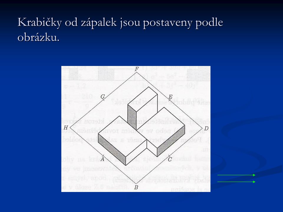 Krabičky od zápalek jsou postaveny podle obrázku.