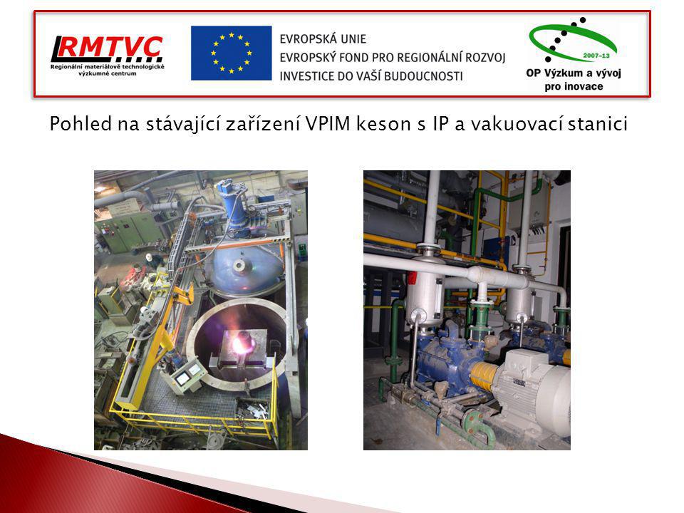 Pohled na stávající zařízení VPIM keson s IP a vakuovací stanici