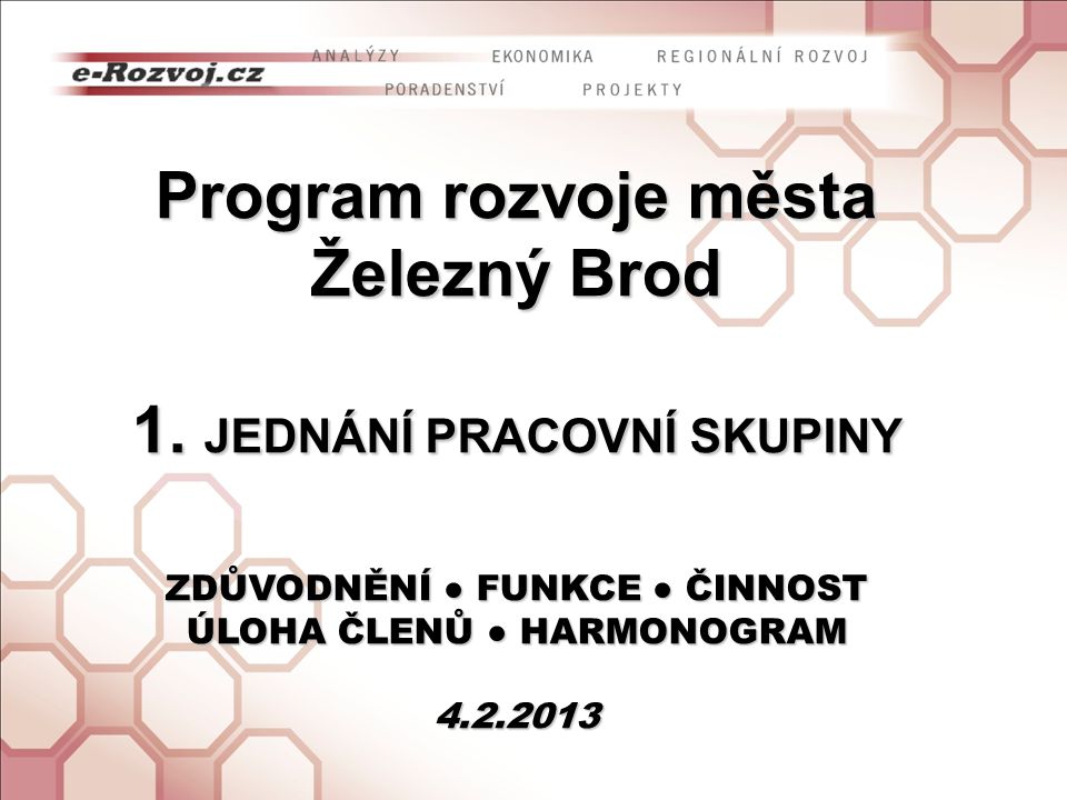 Program rozvoje města Železný Brod 1.